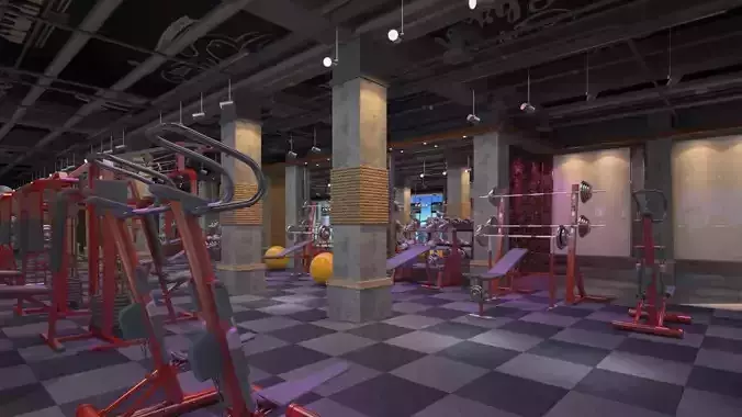 Gym design 3D model