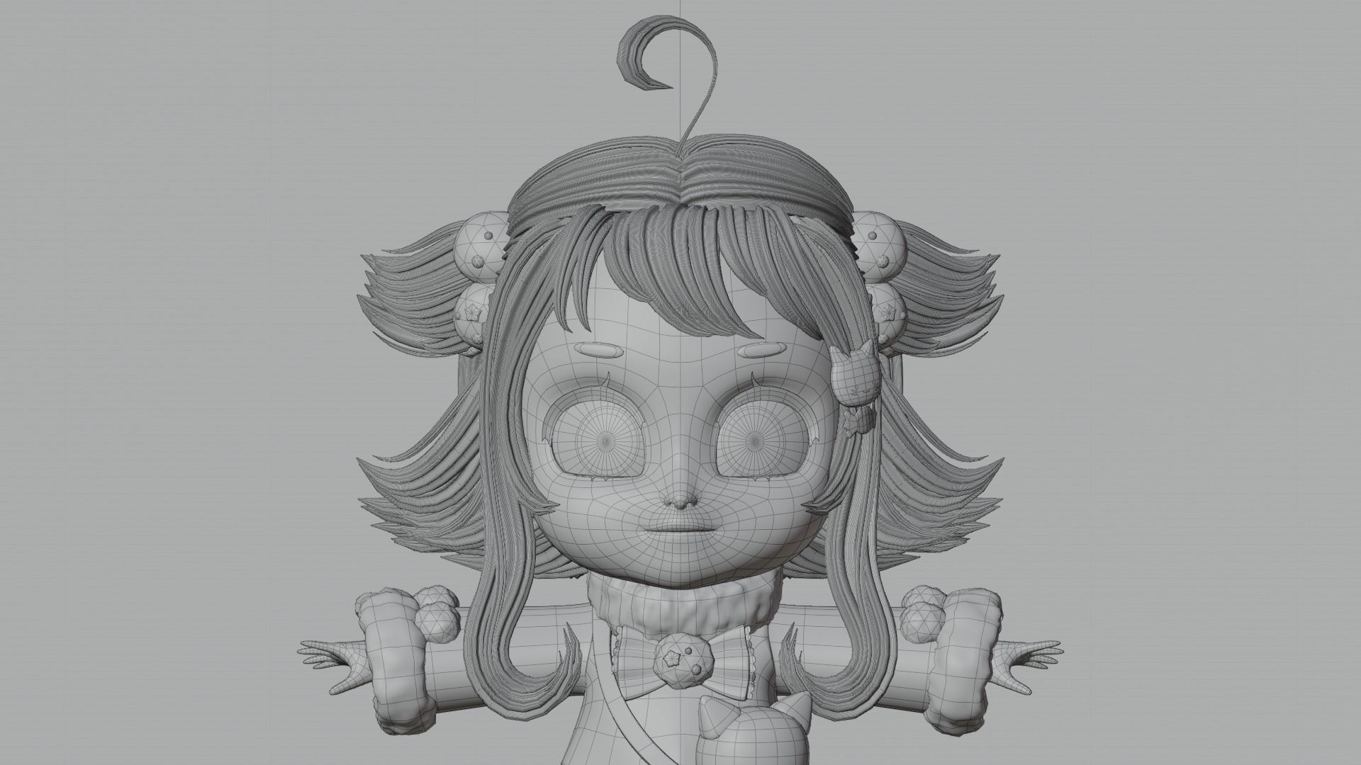 Chibi Character - Ready to rig 3D model_22