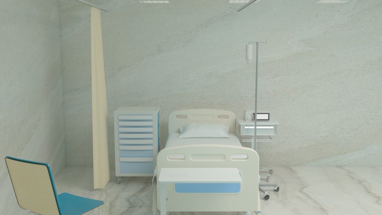 Sick room - Hospital 3D model_2
