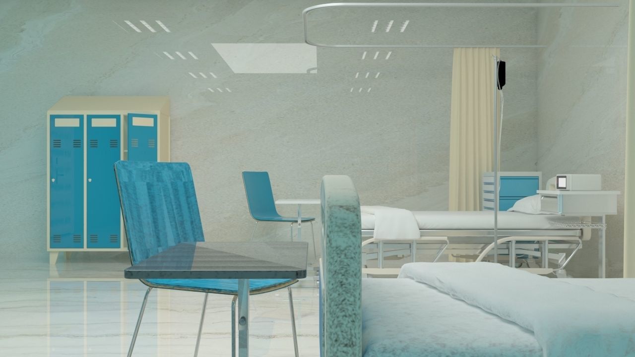 Sick room - Hospital 3D model_1
