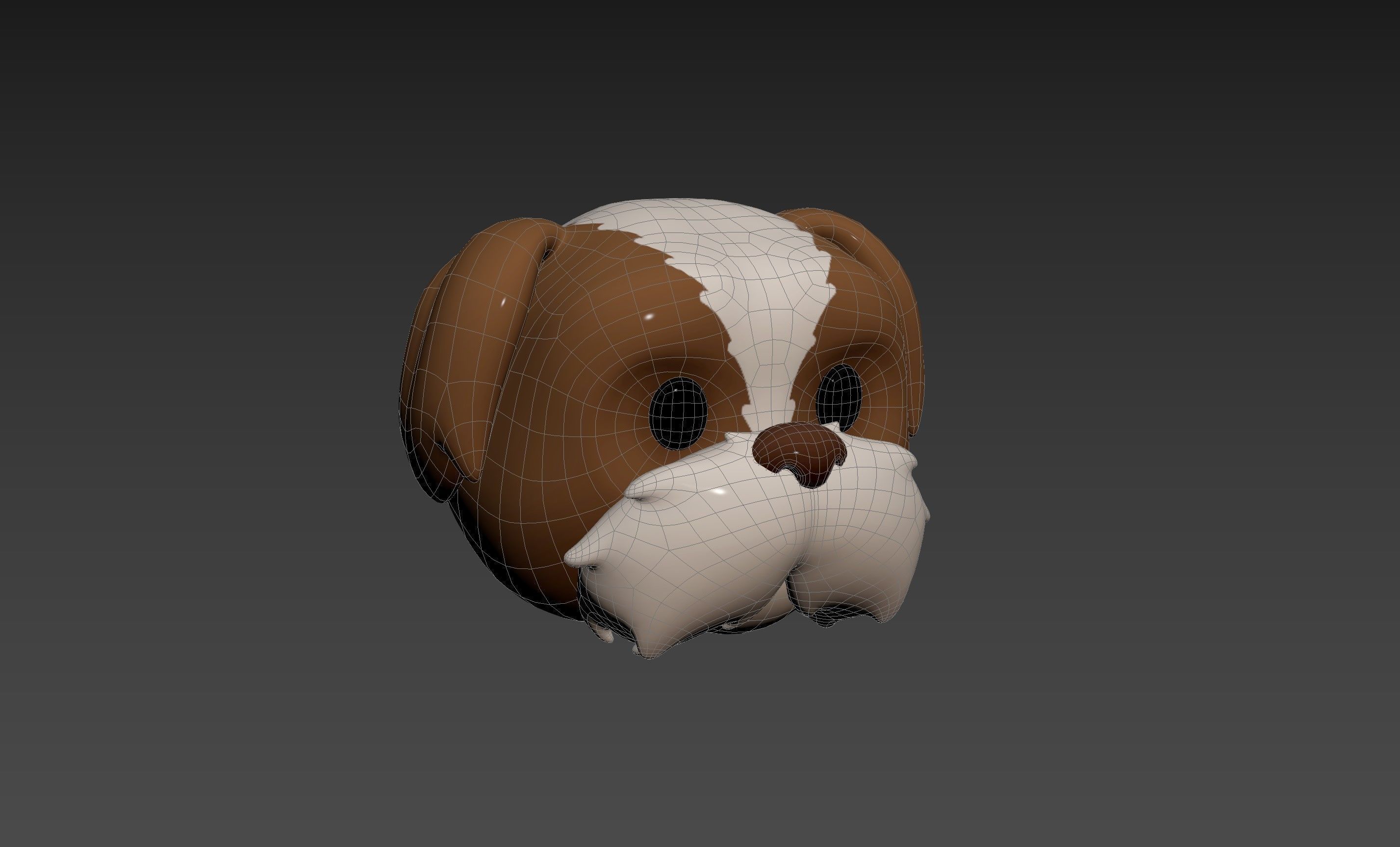 Prop190 Shih Tzu Dog Head 3D model_16