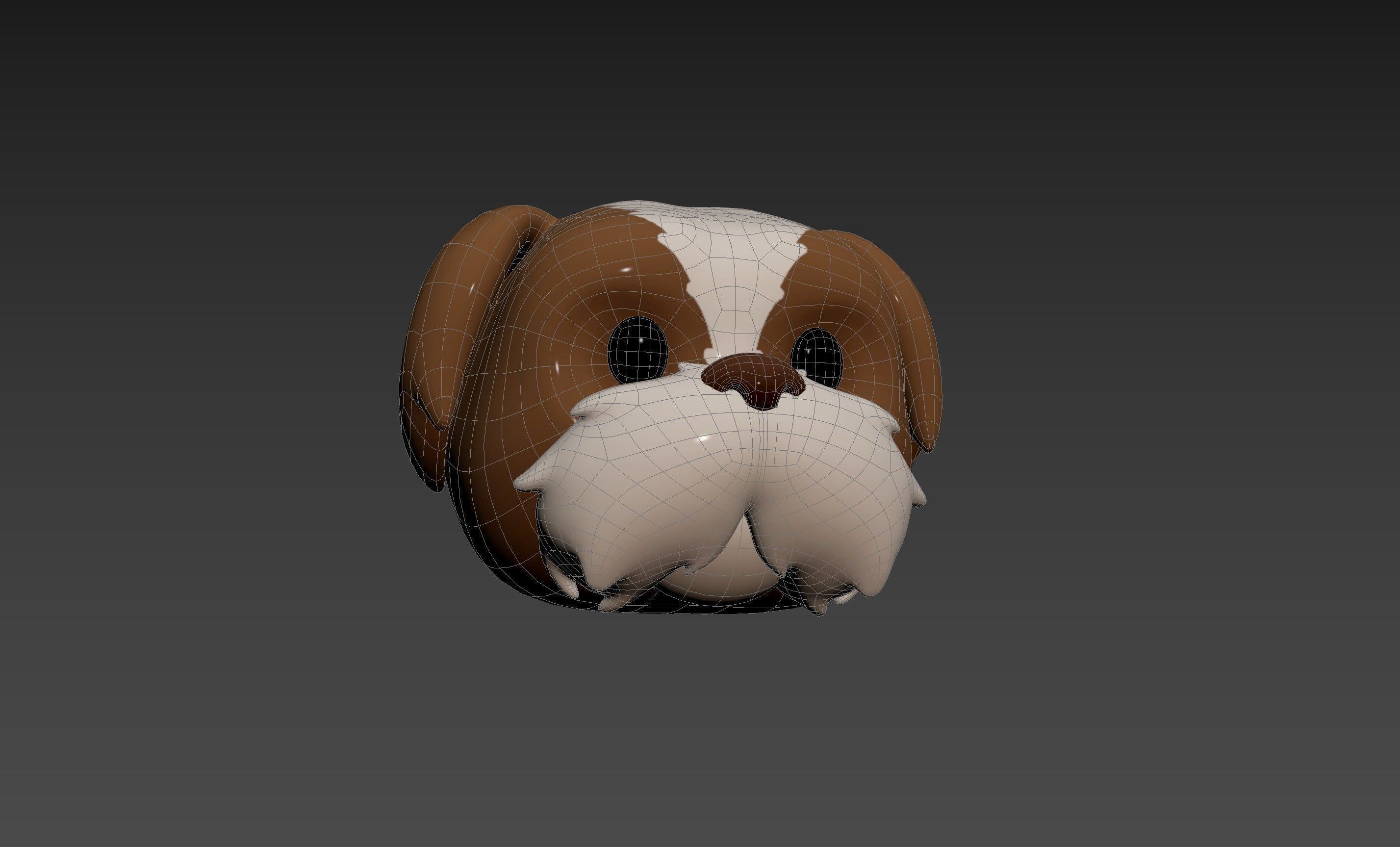 Prop190 Shih Tzu Dog Head 3D model_14