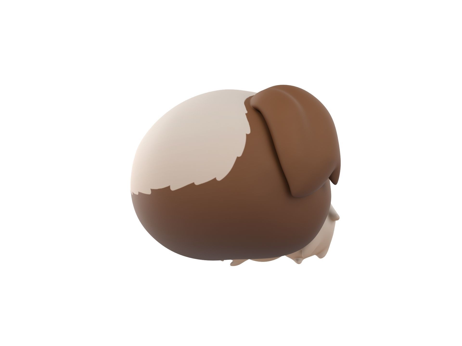 Prop190 Shih Tzu Dog Head 3D model_4