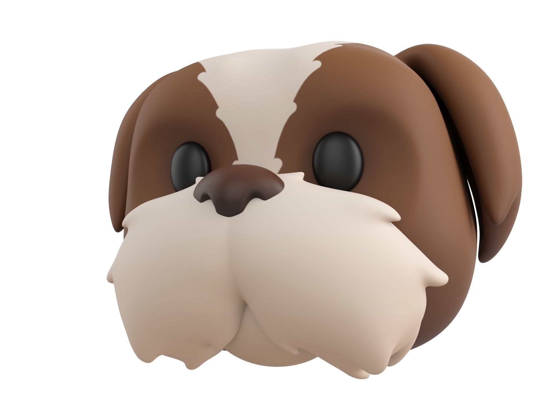 Prop190 Shih Tzu Dog Head 3D model_8