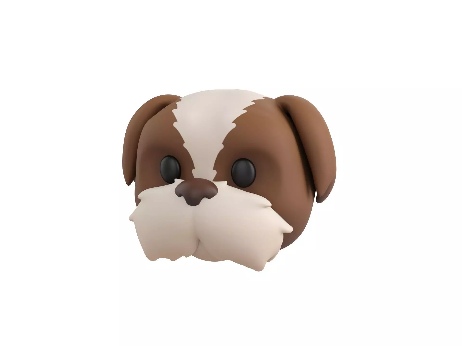 Prop190 Shih Tzu Dog Head 3D model_0