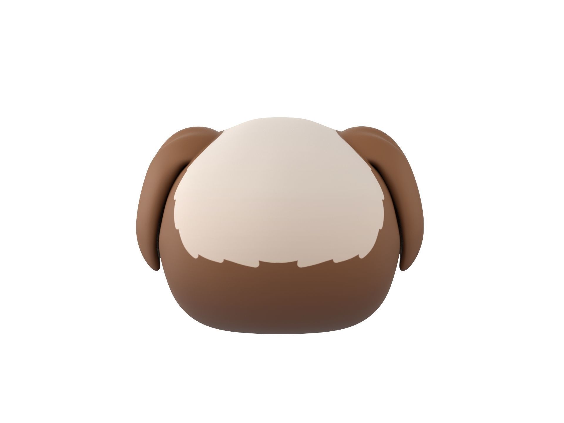Prop190 Shih Tzu Dog Head 3D model_5