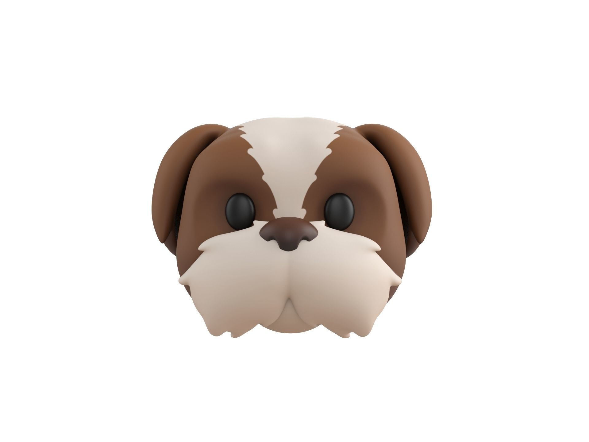 Prop190 Shih Tzu Dog Head 3D model_1