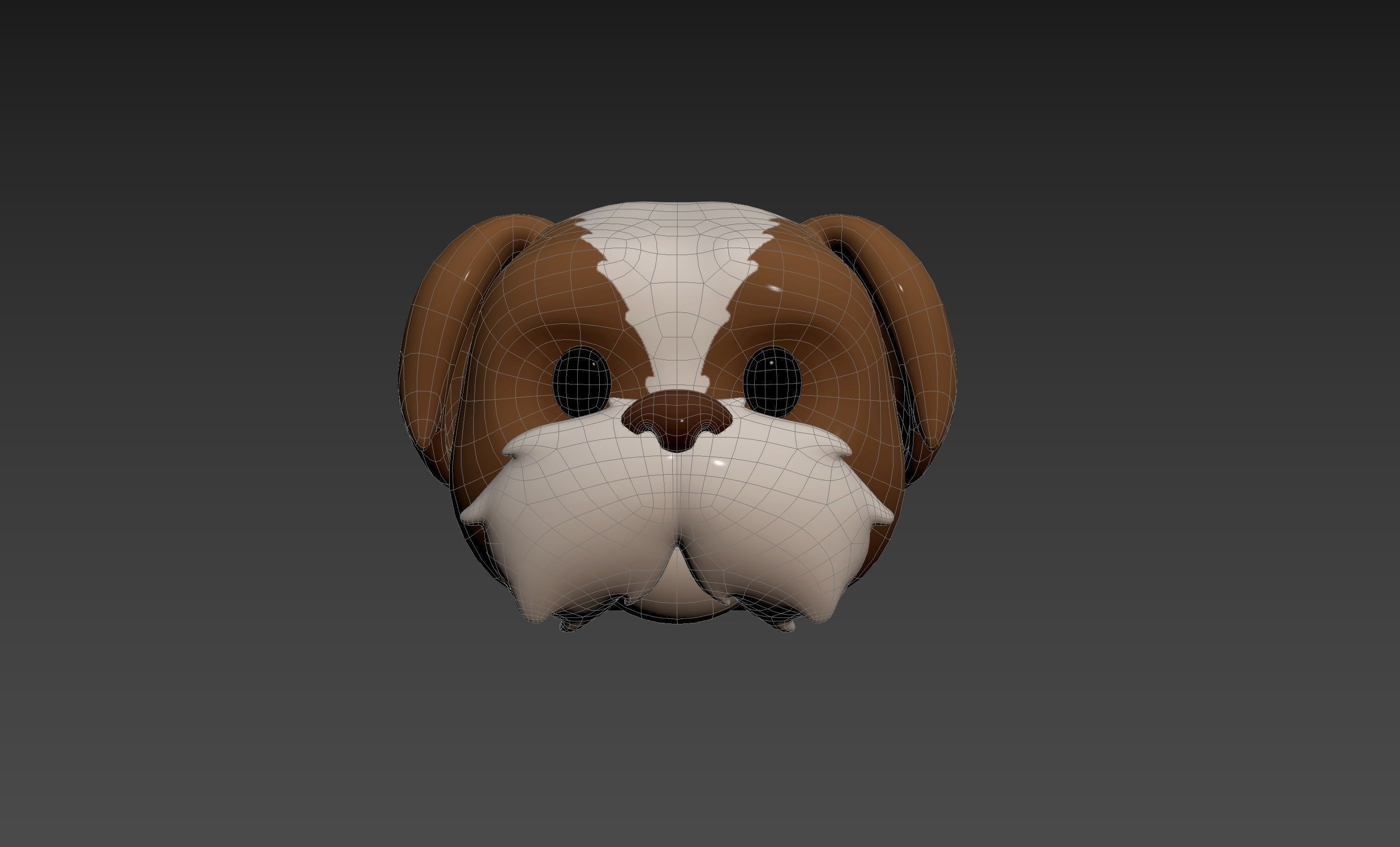 Prop190 Shih Tzu Dog Head 3D model_13