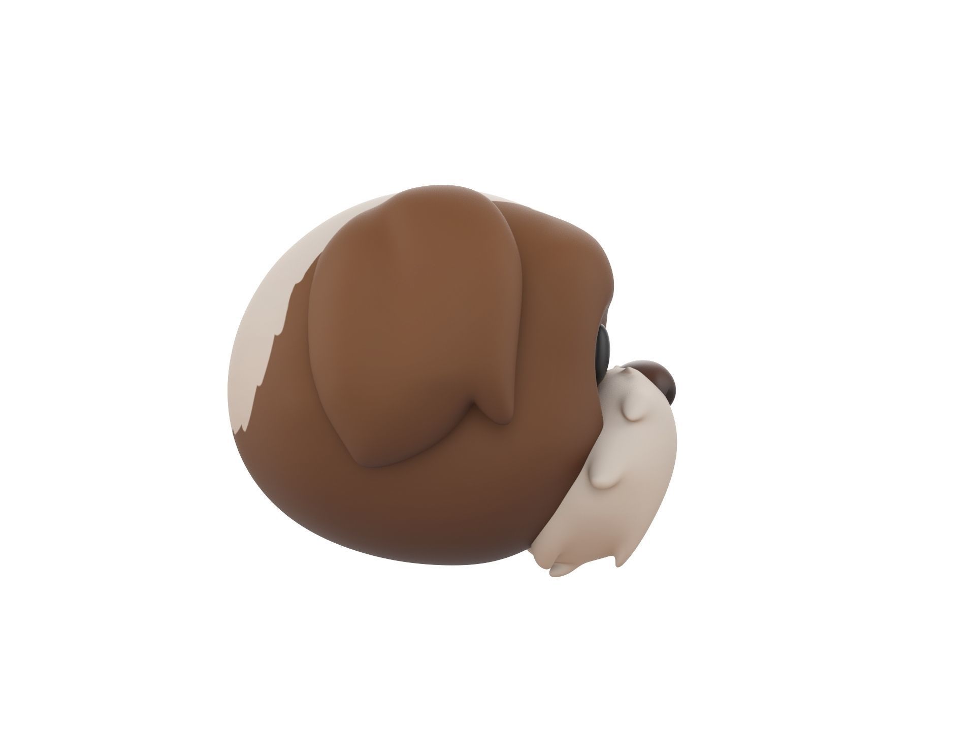 Prop190 Shih Tzu Dog Head 3D model_3