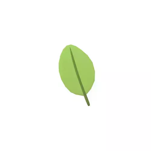 Cartoon Leaf v7 001 Low-poly 3D model