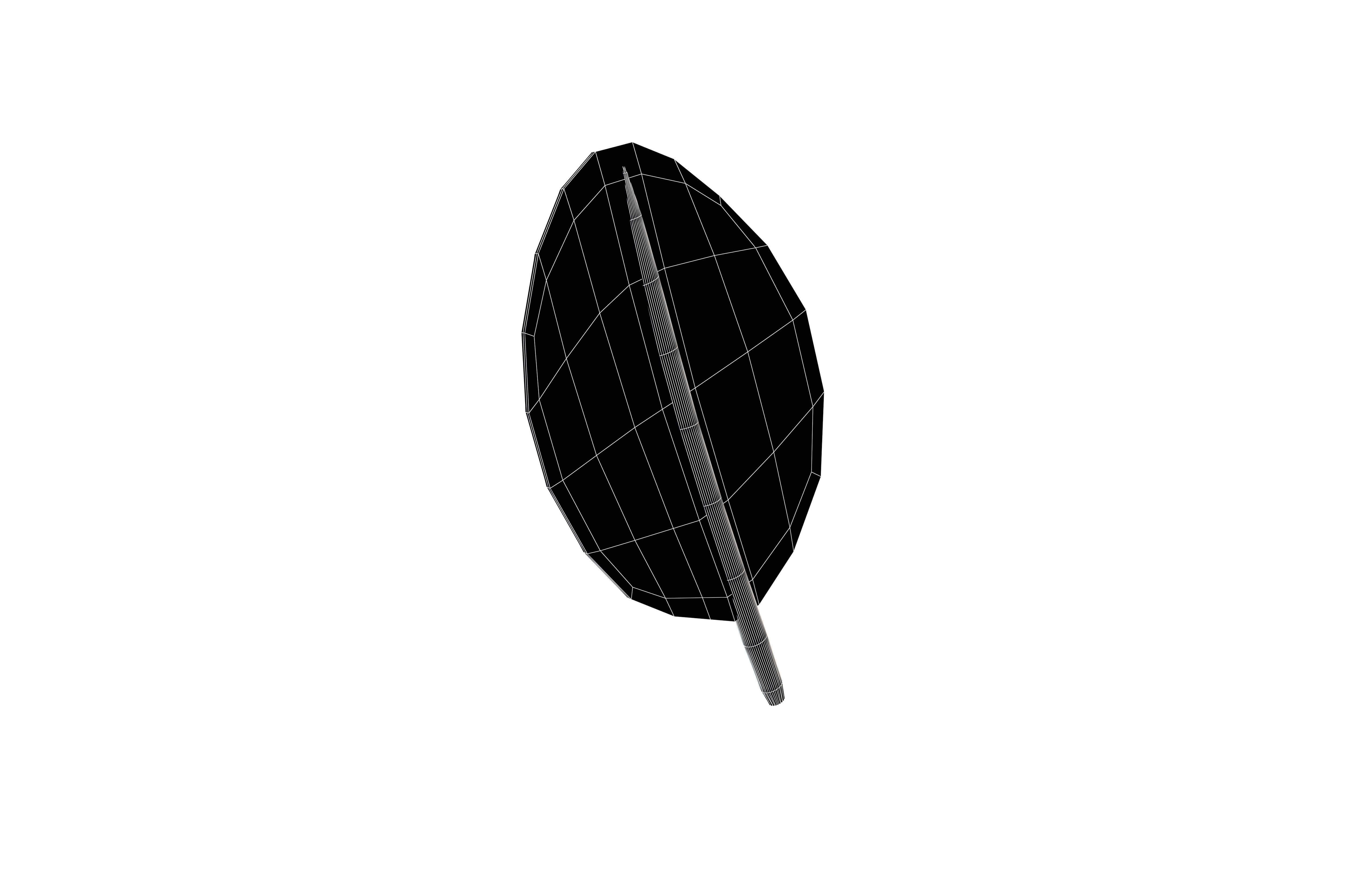 Cartoon Leaf v7 003 Low-poly 3D model_8