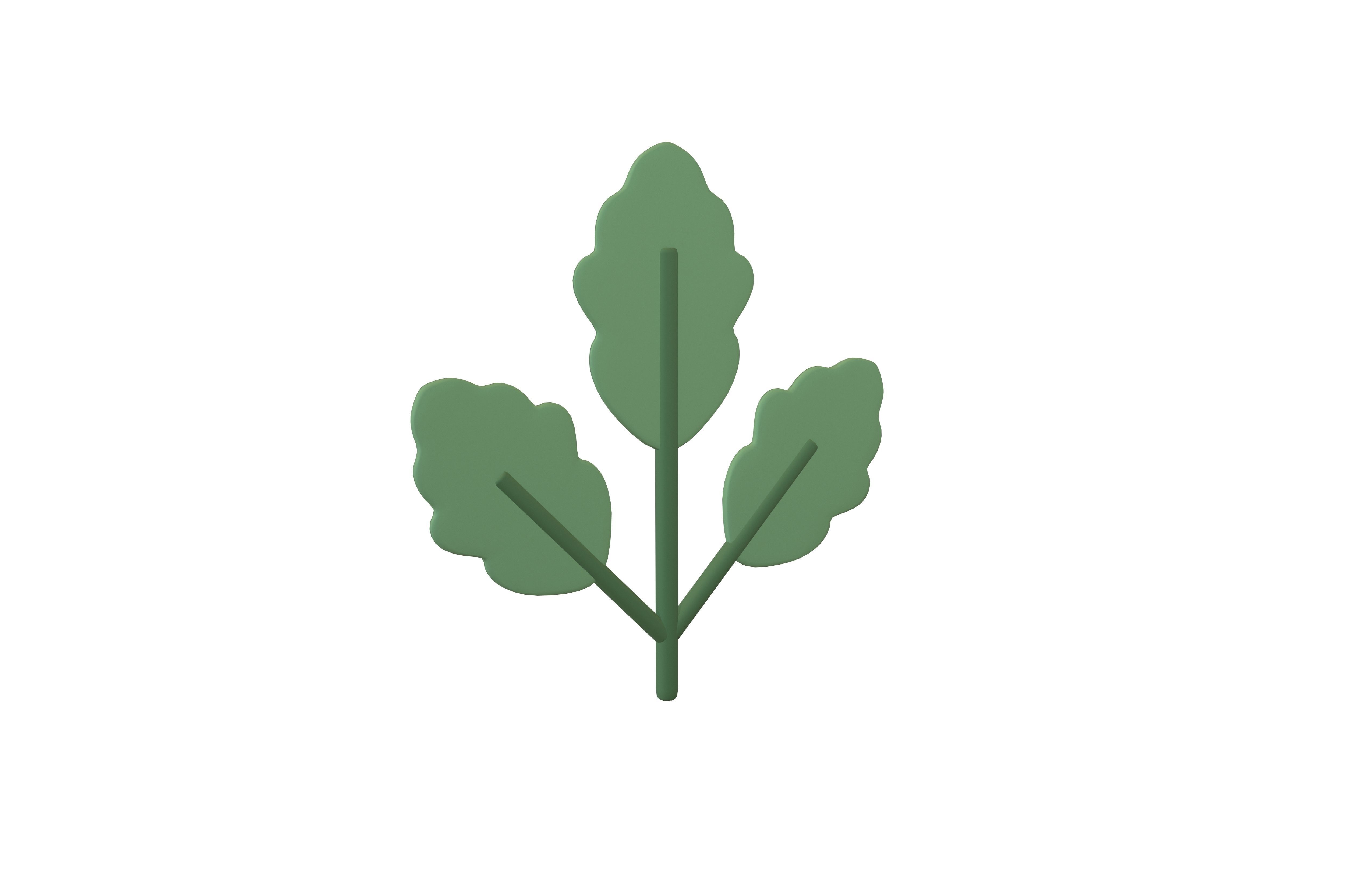 Cartoon Leaf v8 002 Low-poly 3D model_1