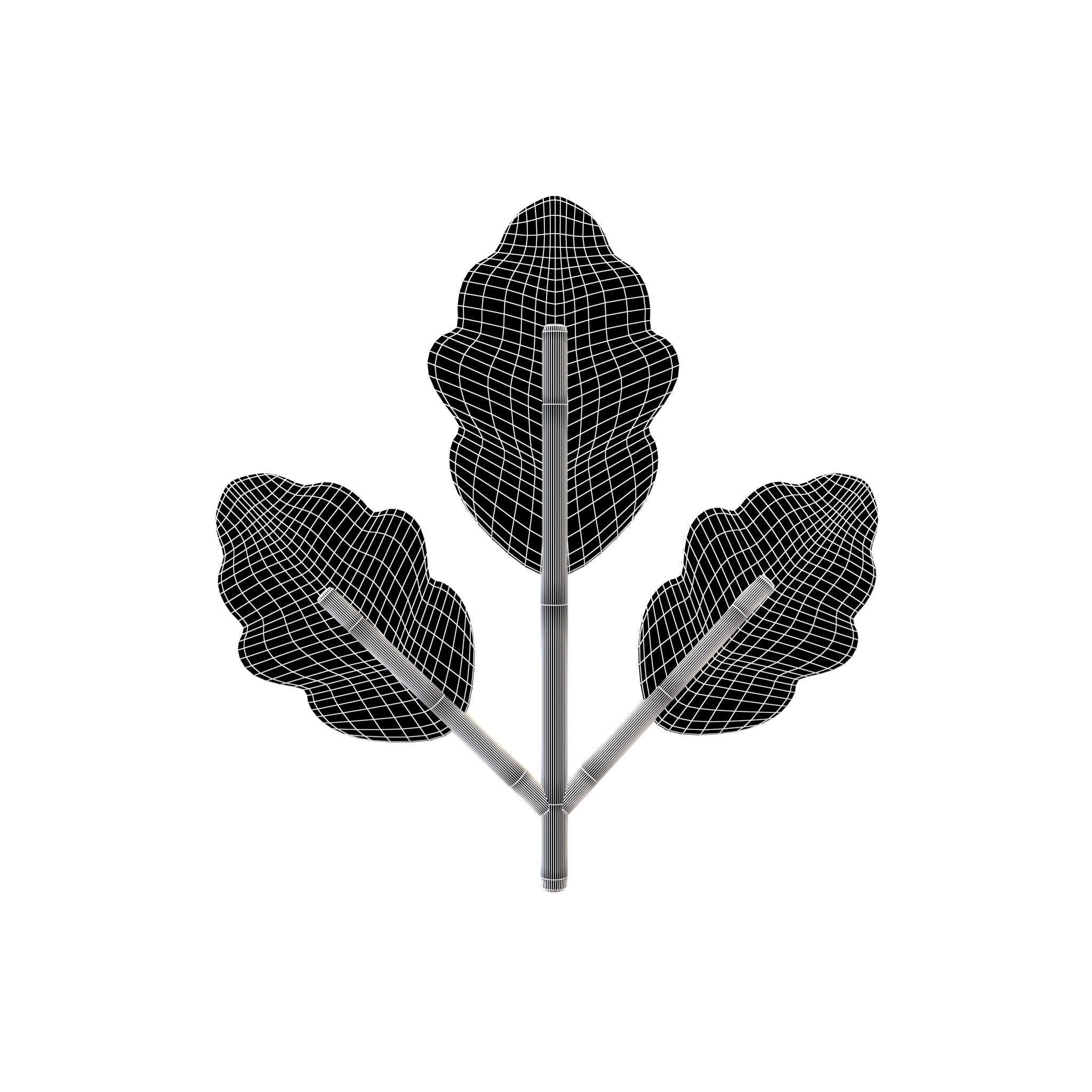 Cartoon Leaf v8 002 Low-poly 3D model_4