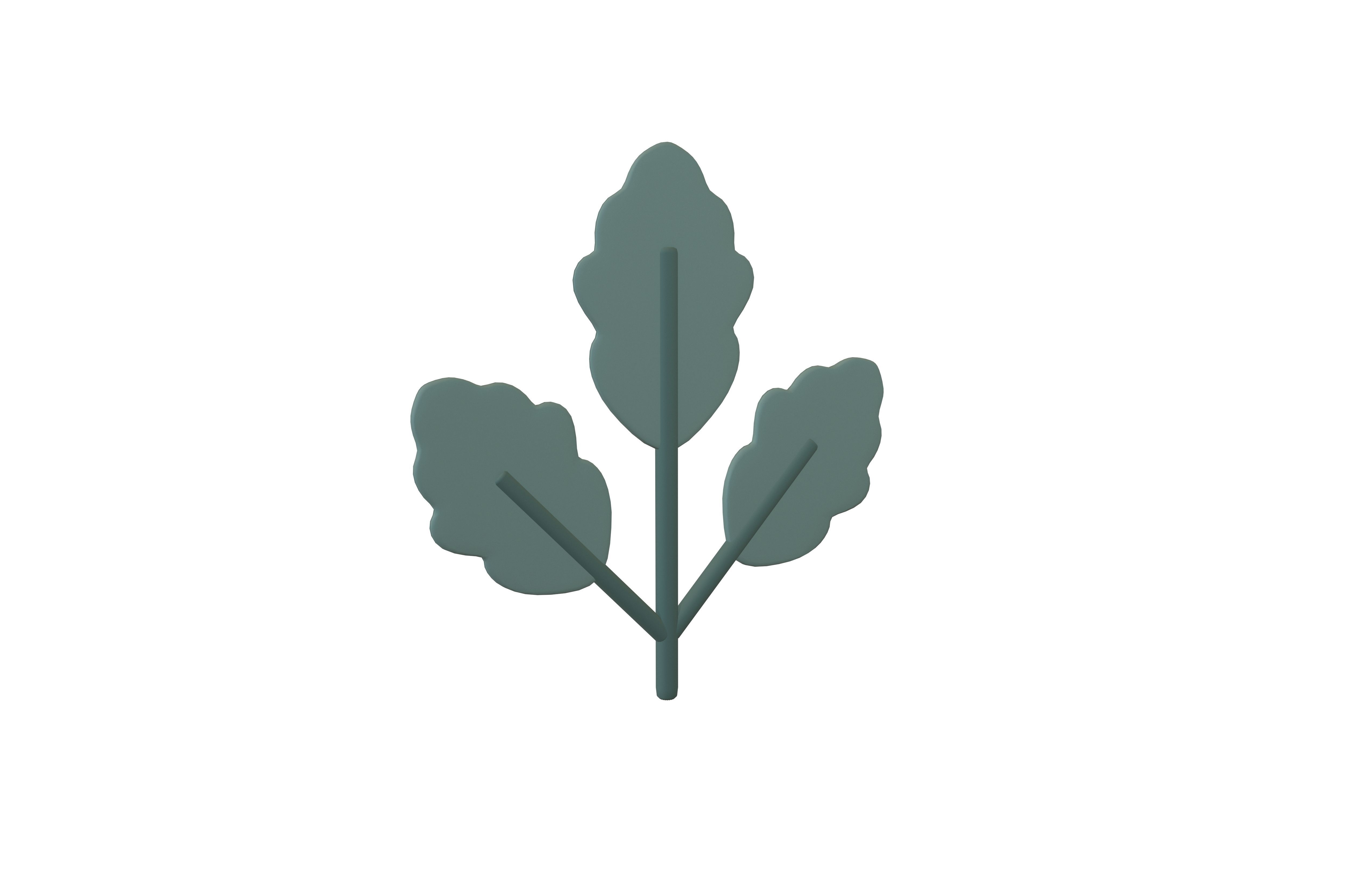 Cartoon Leaf v8 003 Low-poly 3D model_1