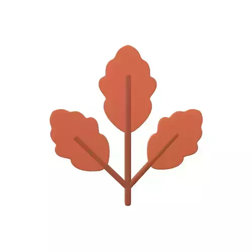 Cartoon Leaf v8 004 Low-poly 3D model