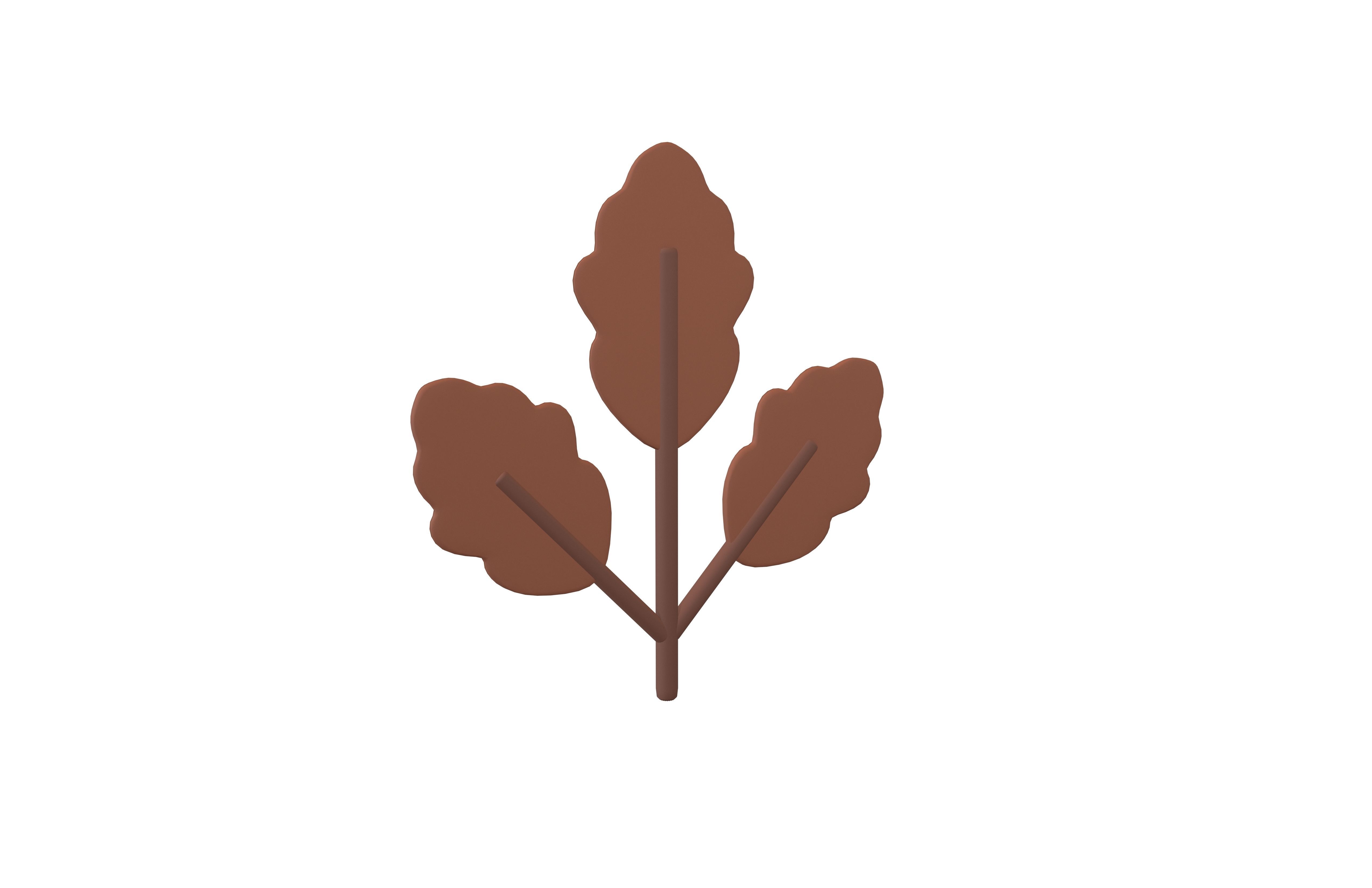 Cartoon Leaf v8 005 Low-poly 3D model_1