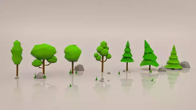 Lowpoly Tree Pack - Game Assets 