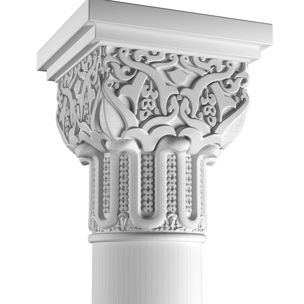 Column in oriental style Arabic columns 3D model_5