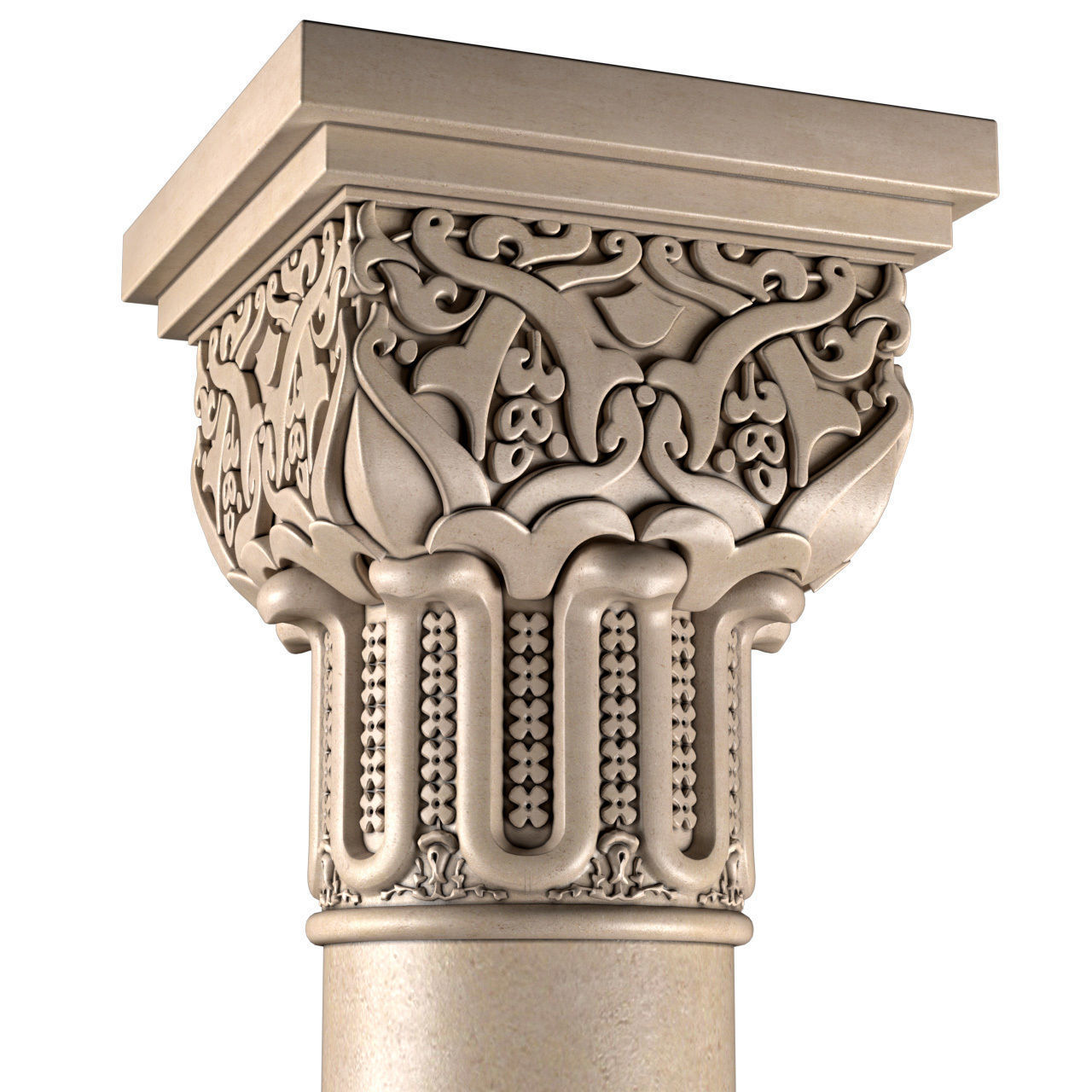 Column in oriental style Arabic columns 3D model_3