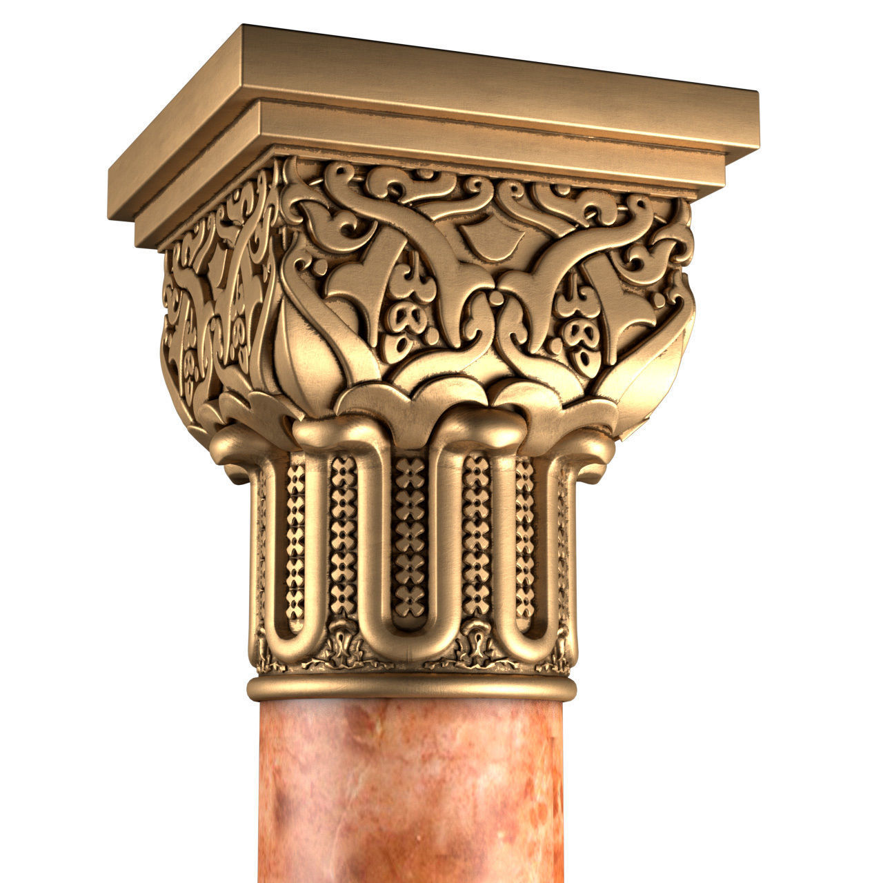 Column in oriental style Arabic columns 3D model_2
