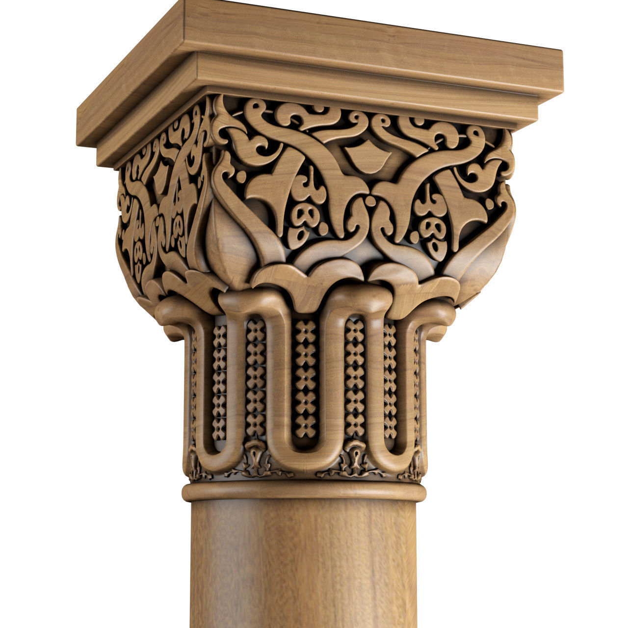 Column in oriental style Arabic columns 3D model_4