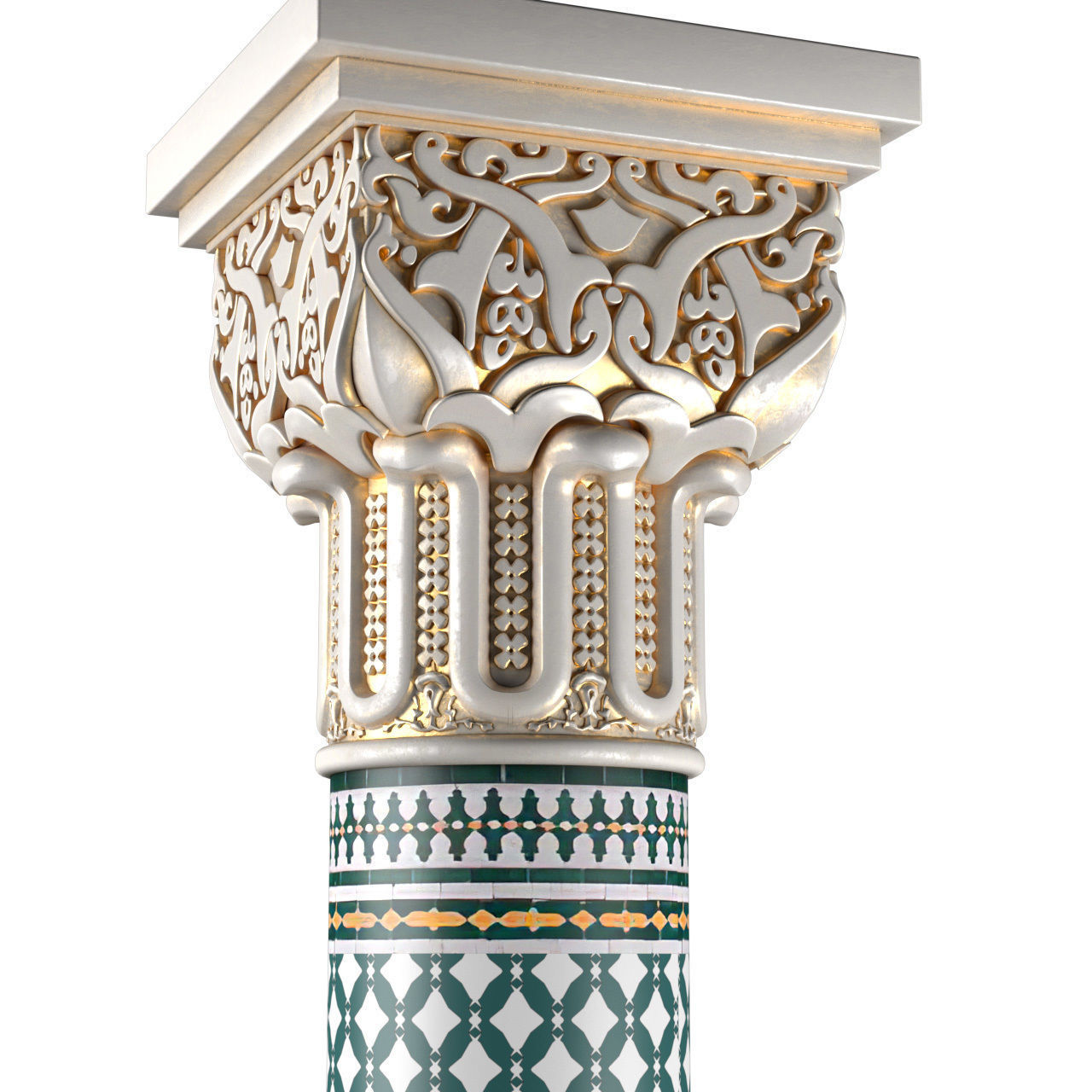 Column in oriental style Arabic columns 3D model_1