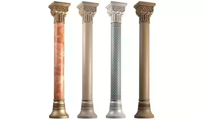 Column in oriental style Arabic columns 3D model Column in oriental style Arabic columns 3D model