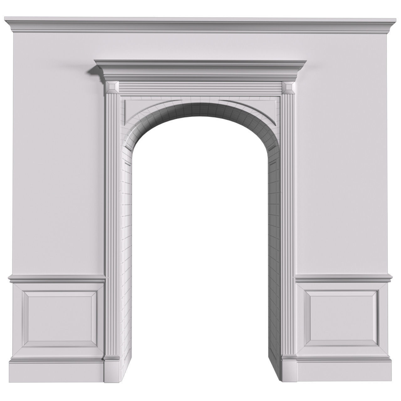 Interior Arched Opening Door Portal Arched doorway 3D model_3