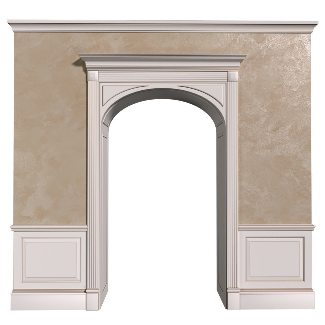 Interior Arched Opening Door Portal Arched doorway 3D model_1