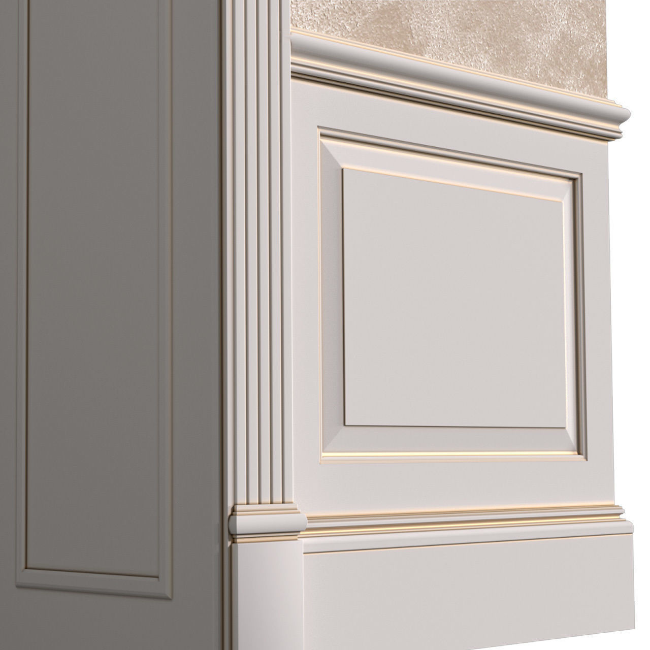 Interior Arched Opening Door Portal Arched doorway 3D model_2