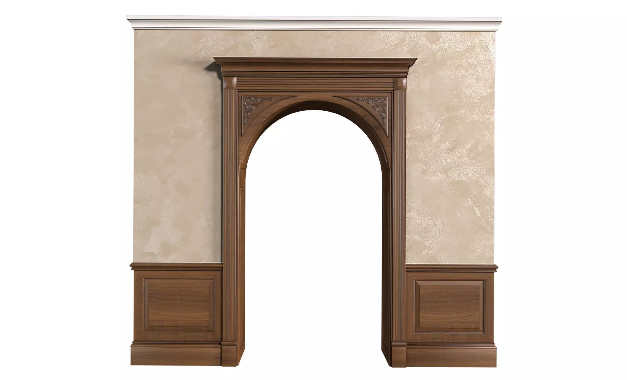 Arched doorway Interior Arched Opening Door Portal 3D model