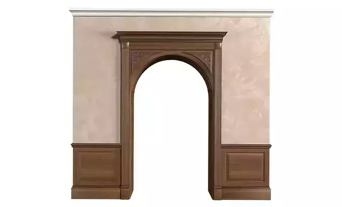 Arched doorway Interior Arched Opening Door Portal 3D model