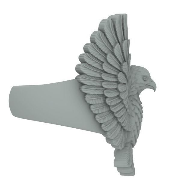 EAGLE RING 25 CLOSED BEAK 3D print model_6
