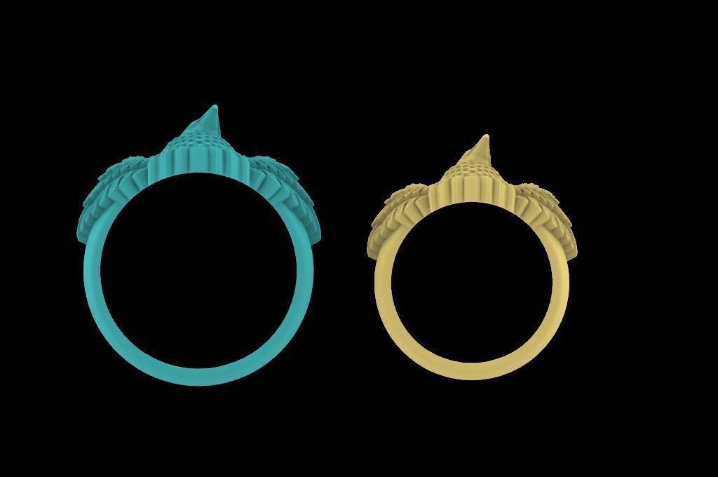 EAGLE RING 25 CLOSED BEAK 3D print model_13