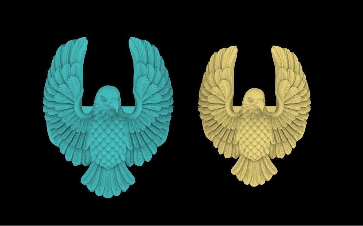EAGLE RING 25 CLOSED BEAK 3D print model_15
