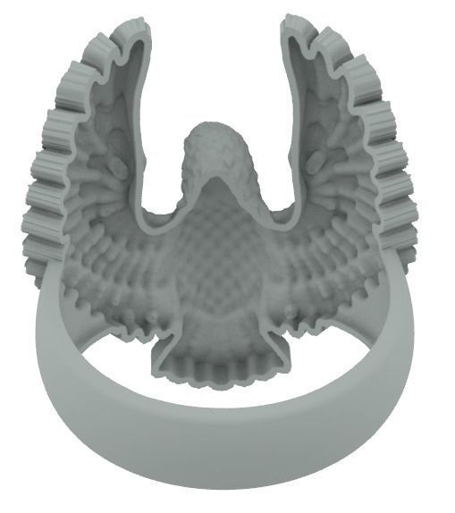 EAGLE RING 25 CLOSED BEAK 3D print model_8