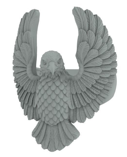 EAGLE RING 25 CLOSED BEAK 3D print model_5