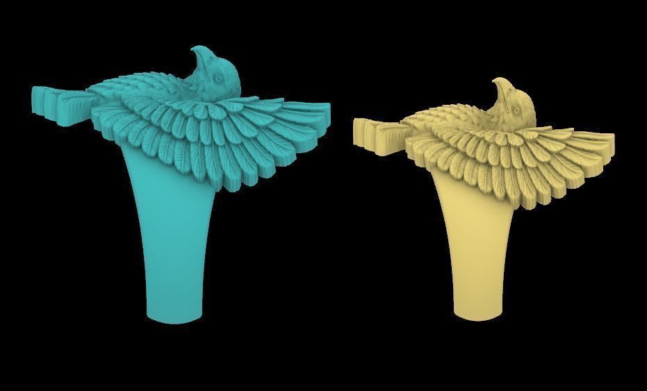 EAGLE RING 25 CLOSED BEAK 3D print model_12
