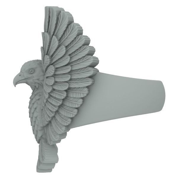EAGLE RING 25 CLOSED BEAK 3D print model_7