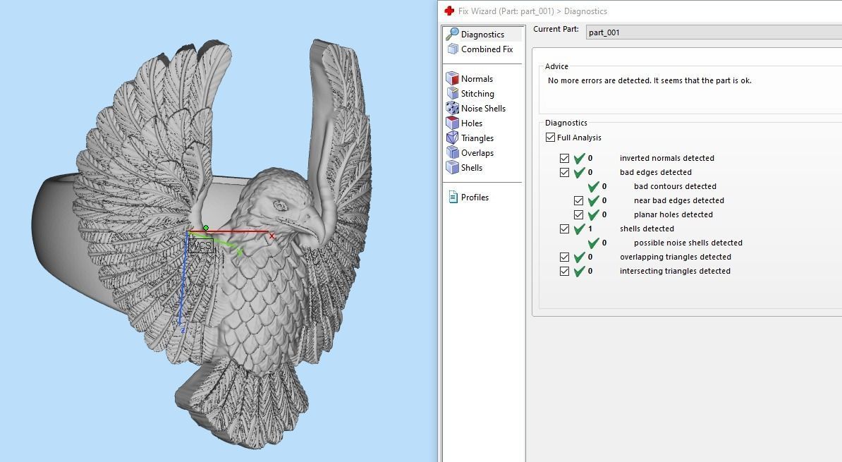 EAGLE RING 25 CLOSED BEAK 3D print model_11