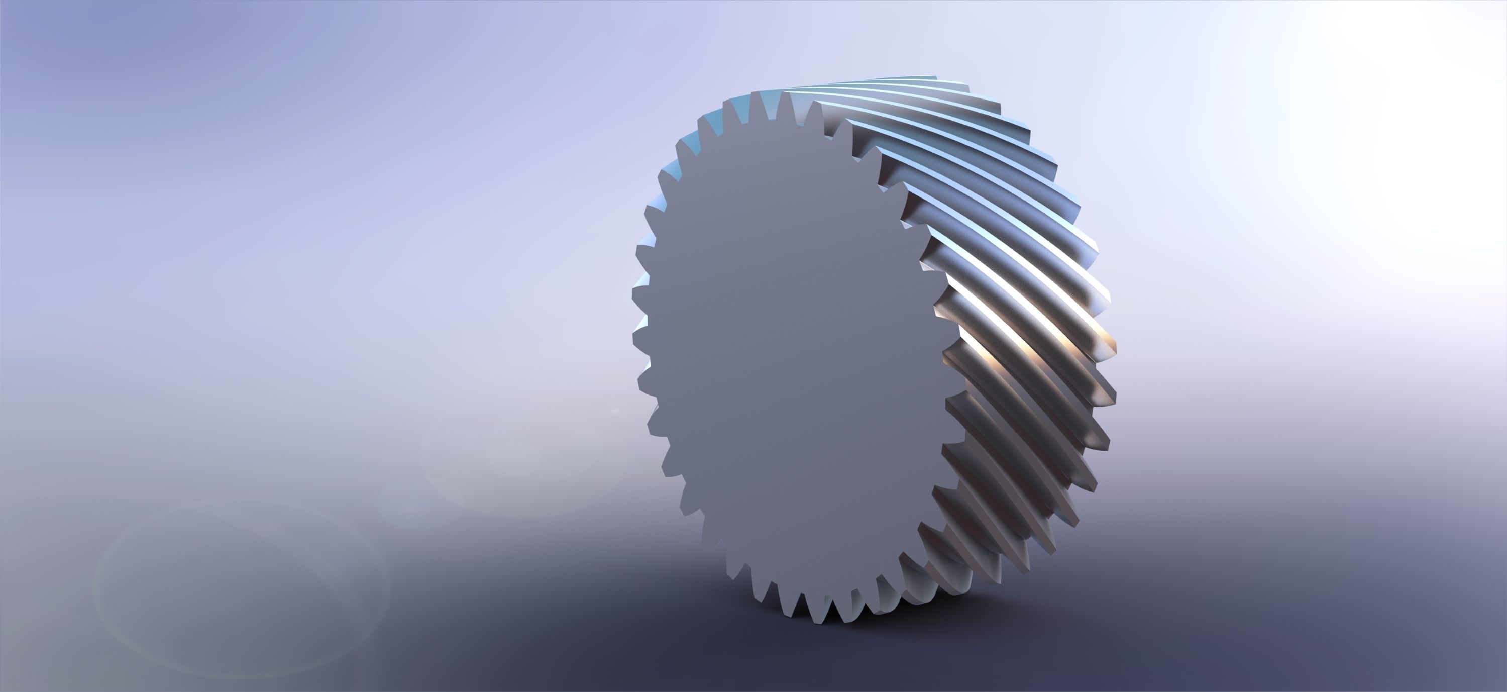 Helikal gear 3D print model_5
