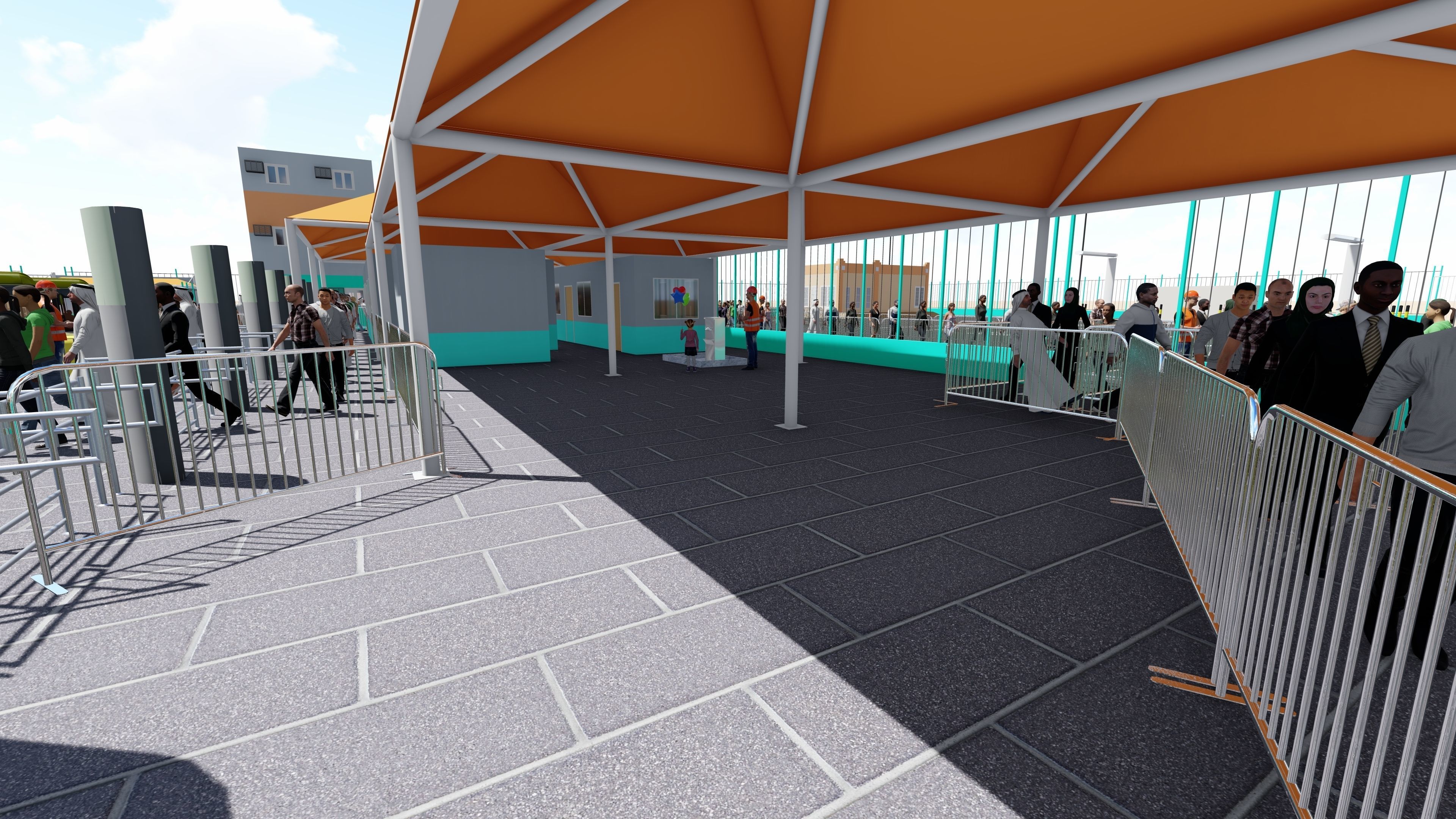 Doha Bus Station 3D model-11 Low-poly 3D model_6