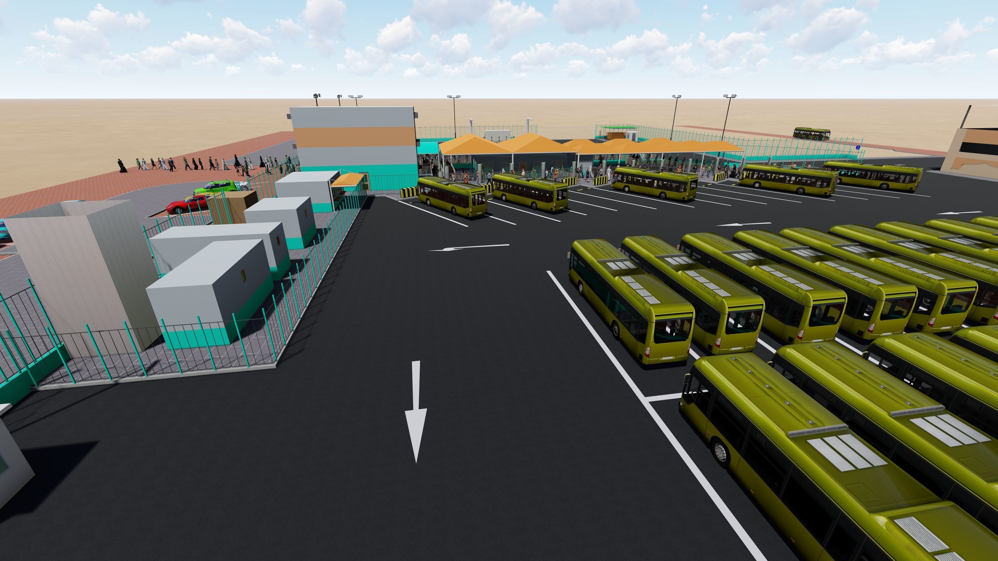 Doha Bus Station 3D model-11 Low-poly 3D model_5