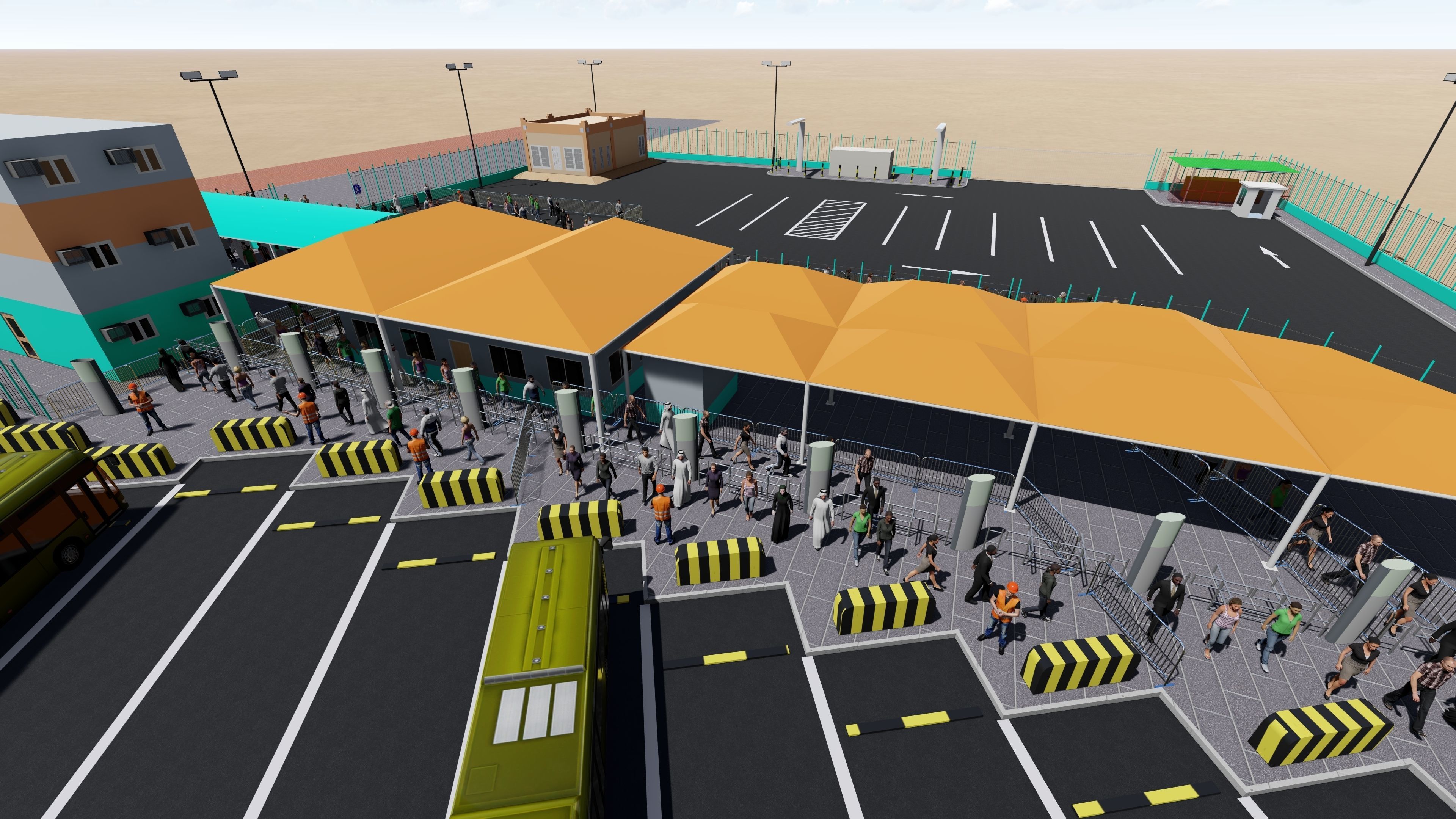 Doha Bus Station 3D model-11 Low-poly 3D model_7