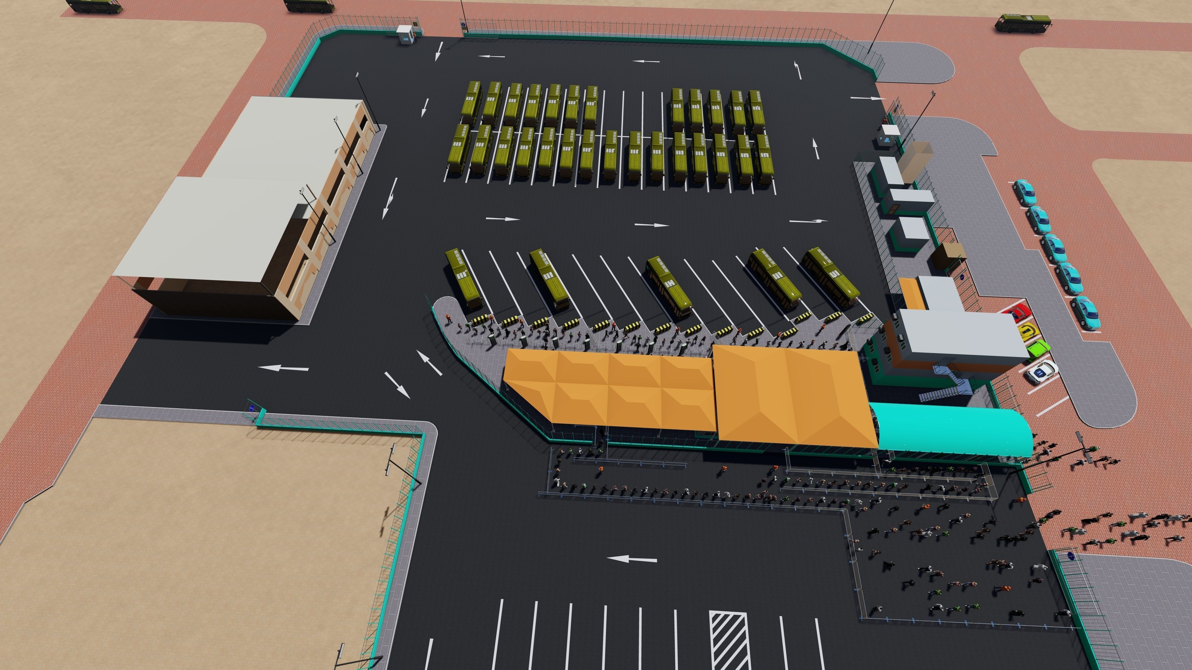 Doha Bus Station 3D model-11 Low-poly 3D model_4