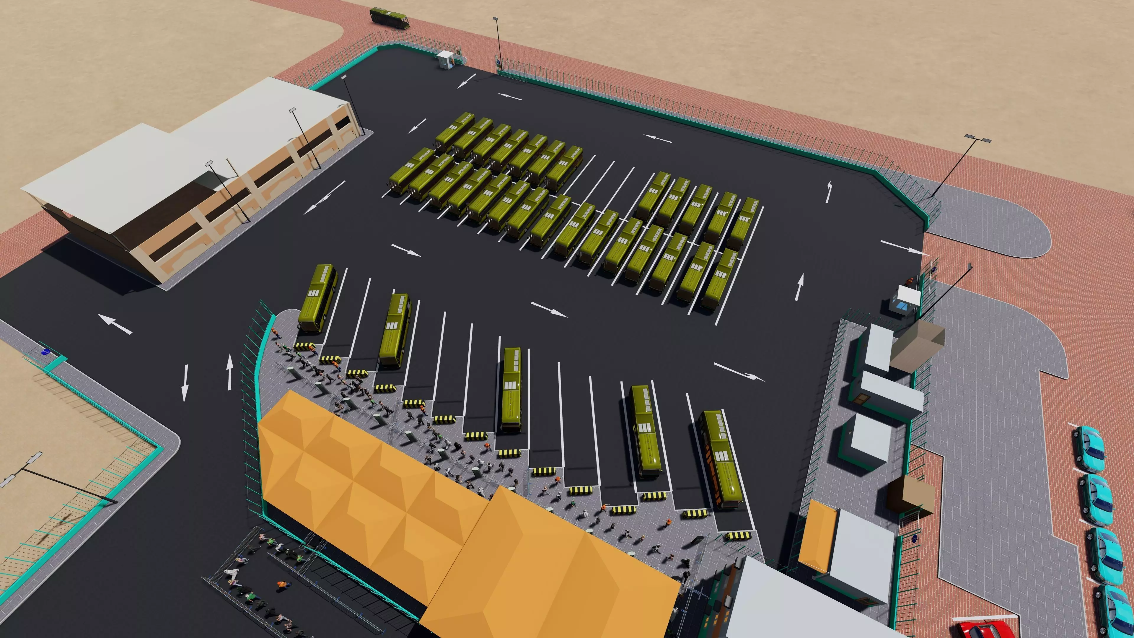Doha Bus Station 3D model-11 Low-poly 3D model_0