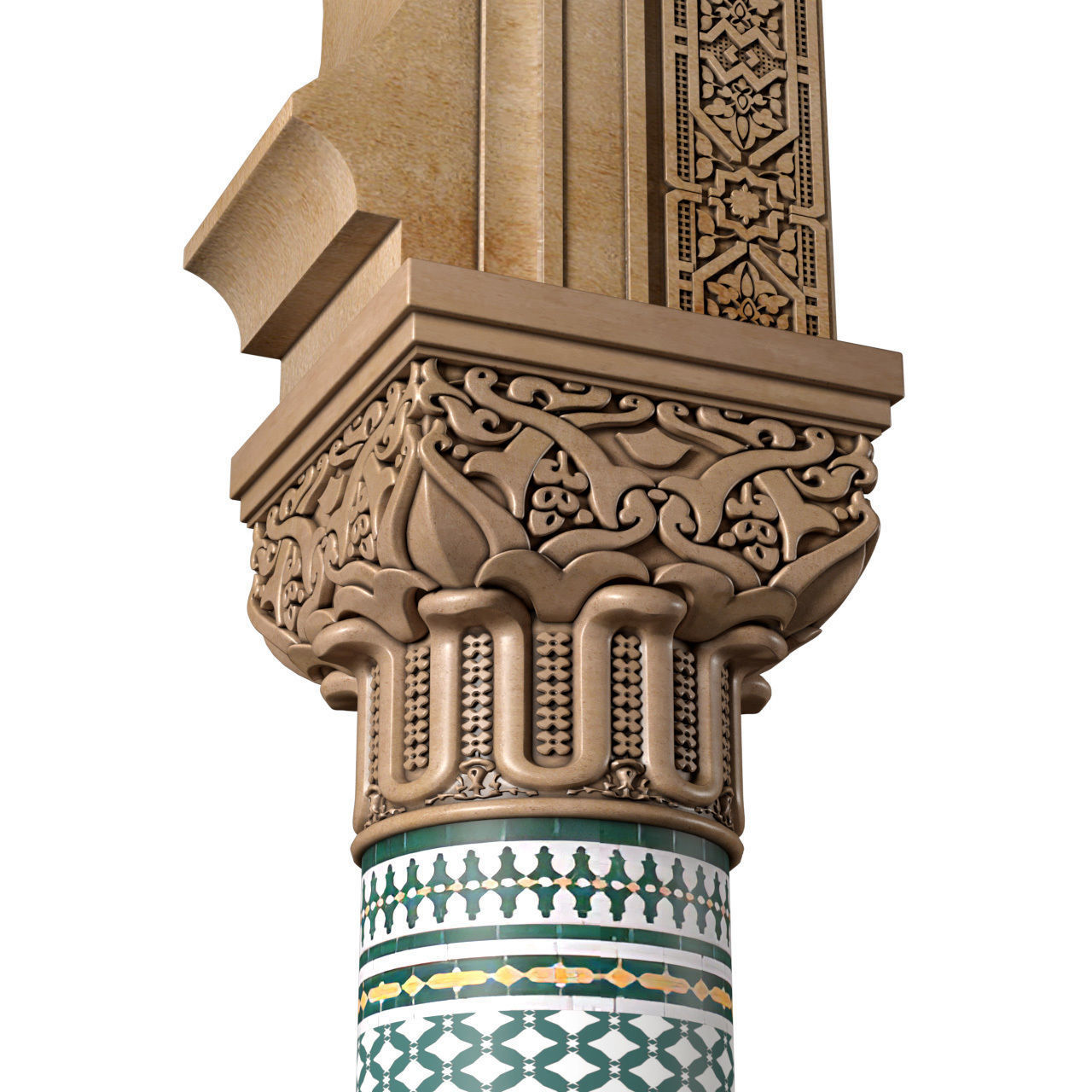 Arch in oriental style Oriental Door Portal Arched Doorway 3D model_3