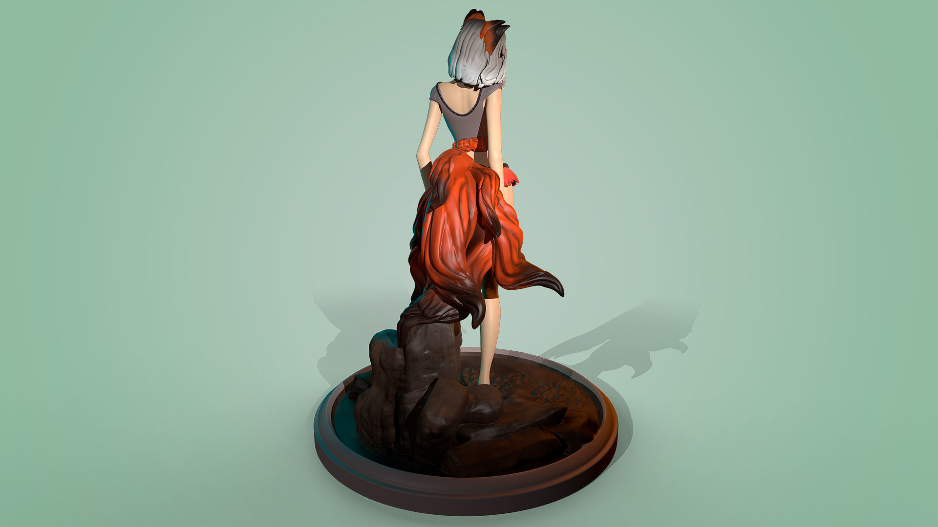 3D Print model - Cute kitsune girl 3D print model_9