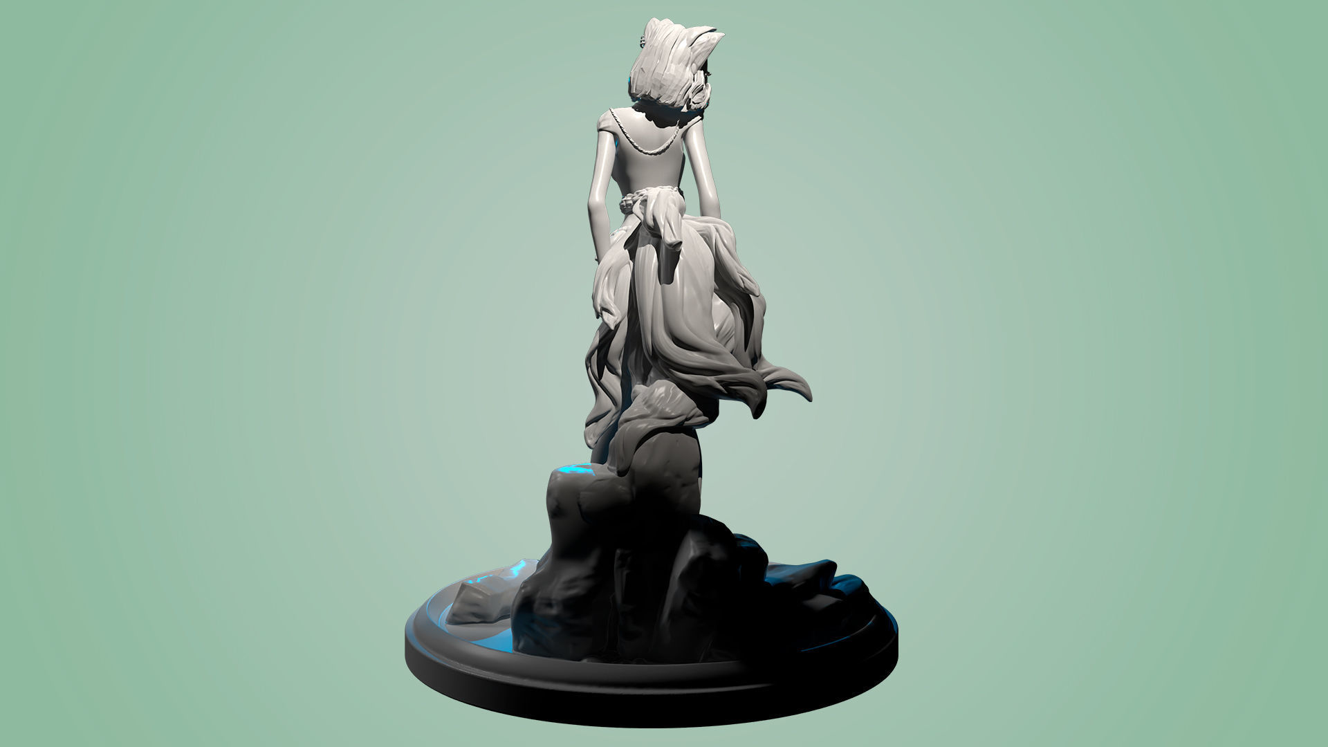 3D Print model - Cute kitsune girl 3D print model_23