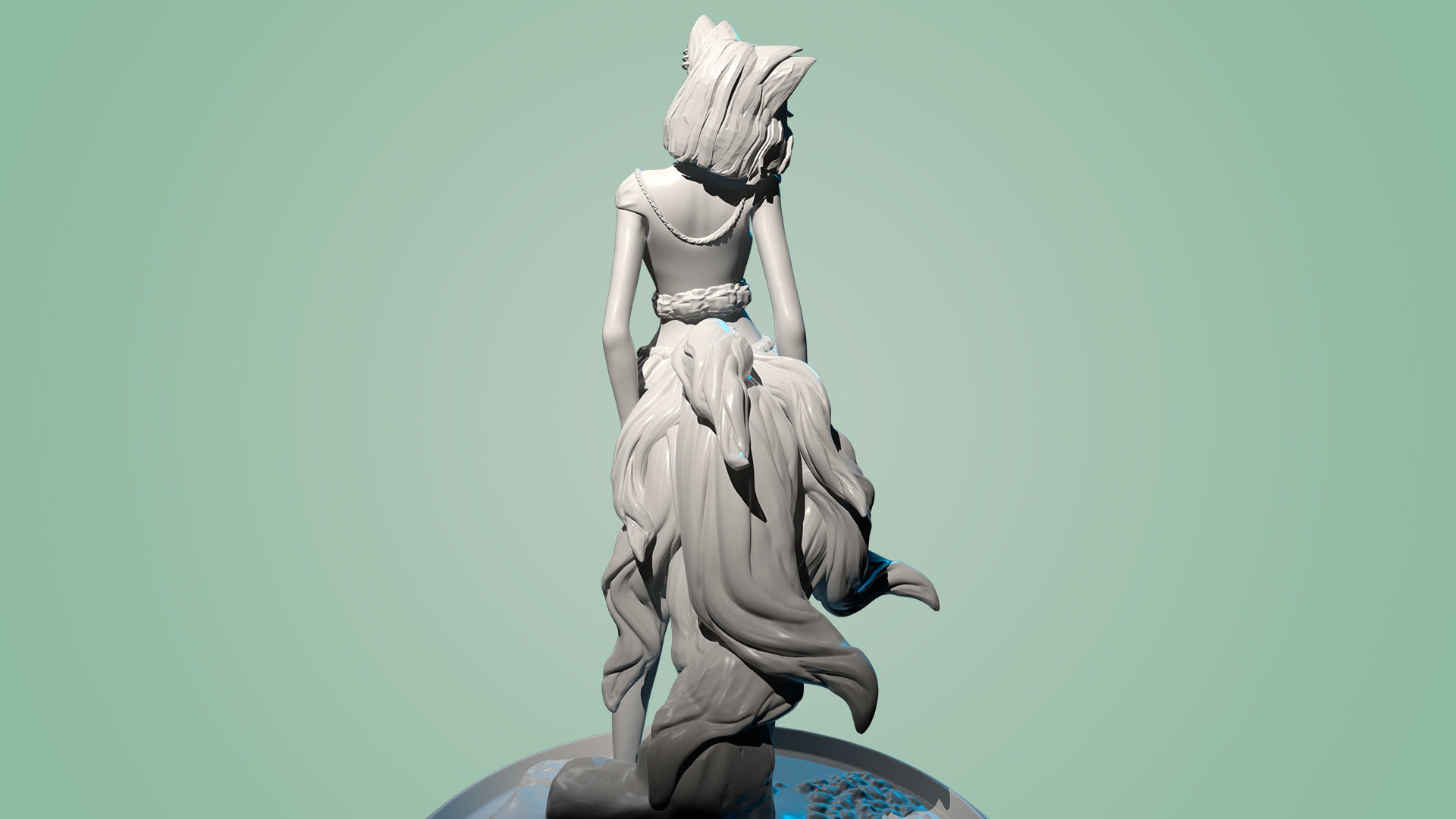 3D Print model - Cute kitsune girl 3D print model_28